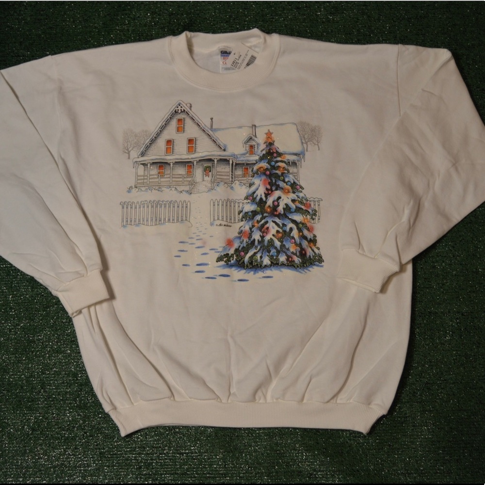 Vintage Cozy Christmas Tree Winter Crewneck!
